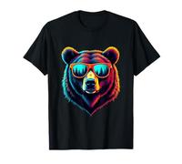 Ours Grizzly Portant des Lunettes de Soleil Ours drôle T-Shirt