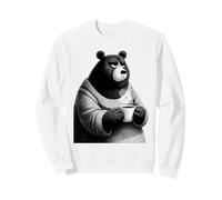 Ours Grognon Café Humour Illustration Drôle Sweatshirt