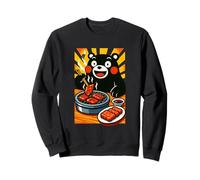 Ours Heureux profitant d'un délicieux Barbecue festin avec Baguettes Sweatshirt