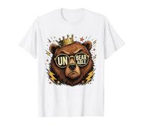 Ours insupportable Amusant Ours Jeu de Mots Ours Roi forêt T-Shirt Graphique avec Valeur, Homme, Blanc, L