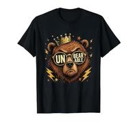 Ours insupportable Amusant Ours Jeu de Mots Ours Roi forêt T-Shirt Graphique avec Valeur, Homme, Noir, XL