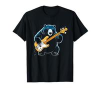 Ours jouant de la guitare basse, guitariste ours T-Shirt