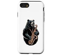 Ours Jouant du Saxophone Jazz Musicien Coque pour iPhone SE (2020) / 7/8