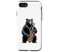 Ours Jouant du Saxophone Jazz Musicien Coque pour iPhone SE (2020) / 7/8