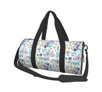 Ours Koala Mignons et Fleurs, Sac de Voyage de Grande capacité, Sac à Main Rond, Sac de Voyage de Sport, fourre-Tout, Sac de Fitness