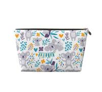 Ours Koala Mignons et Fleurs, Trousse de Maquillage Trousse à cosmétiques Trousse de Toilette de Voyage Portable Pochette de Toilette