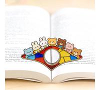 Ours Lapin Porte-Page Livre pour Pouce en Acrylique, Porte Page Léger et Lisse pour Lecture à Une Main, Accessoire de Lecture pour Romans, Manuels, Cahiers, Idée Cadeau Lecteurs