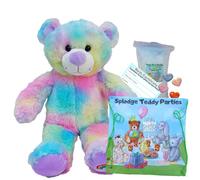 Ours magique arc-en-ciel - Peluche douce - 40 cm - Construisez votre propre kit d'ours en peluche - Sans couture