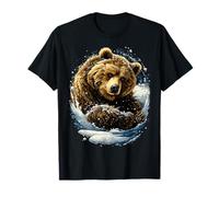 Ours Mignon avec Neige Animal enneigé Saison Hiver esthétique T-Shirt