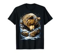Ours Mignon avec Neige Animal enneigé Saison Hiver esthétique T-Shirt