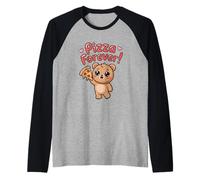 Ours Mignon de Dessin animé, Pizza pour Toujours Manche Raglan