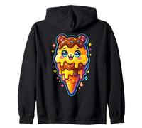 Ours mignon en crème glacée fondue aux couleurs de la fierté Sweat à Capuche