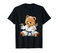 Ours mignon mangeant ramen karaté Kimono nouilles japonaises T-Shirt
