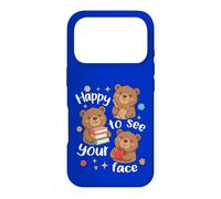 Ours Mignon pour la rentrée Scolaire Heureux de Voir Votre Visage Coque pour iPhone 17 Pro