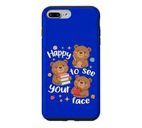 Ours Mignon pour la rentrée Scolaire Heureux de Voir Votre Visage Coque pour iPhone 7 Plus/8 Plus