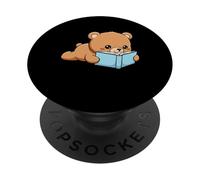 Ours Mignon pour Lire la journée du Livre Semaine Nationale de la bibliothèque PopSockets PopGrip Adhésif
