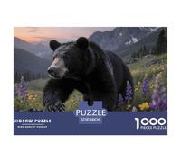 Ours Noir dans la Montagne Matériau Cartonné De Qualité Pièces Imbriquées Précises, Jeu Cérébral Idéal pour La Détente, La Réduction du Stress Et Les Loisirs 38x26cm/1000pcs