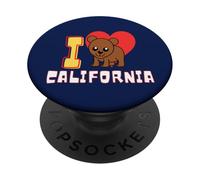 Ours Ourson « I Love California State » pour Cadeau pour Enfants et Filles PopSockets PopGrip Adhésif