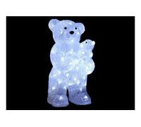 Ours + Ourson lumineux 56 LED - 45 cm
