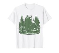 Ours Outdoors Nature Forest Animal Wildlife Retro Hiking Art T-Shirt