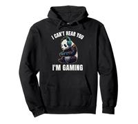 Ours Panda Amusant I Can't Hear You I'm Gaming Sweat à Capuche