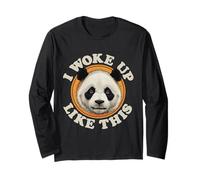 Ours Panda Amusant I Woke Up Like This Sleepy Tired Mood Manche Longue
