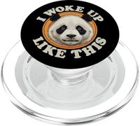 Ours Panda Amusant I Woke Up Like This Sleepy Tired Mood PopSockets PopGrip pour MagSafe
