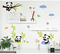 Ours panda Animaux Stickers muraux amovibles Décalque Des gamins Décoration de maison Chambre de bébé Pépinière Filles Garçons