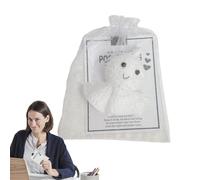 Ours Panda au crochet, peluche panda au crochet | Mignon panda au crochet fait à la main avec carte de vœux et paquet en organza pour décoration de fête à thème