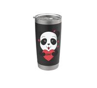 Ours panda avec grand cœur Love Gobelet isotherme en acier inoxydable double paroi