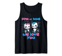 Ours panda rose ou bleu avec inscription « We Love You » Débardeur