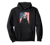 Ours Patriotique American Freedom Forest Paw Sweat à Capuche