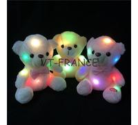 Ours Peluche Lumineux LED, Couleur: Bleu, Taille: 20cm