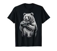 Ours Photographe Forêt Nature Faune Vintage T-Shirt
