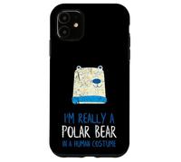Ours Polaire Amusant avec Inscription « I'm Really a Polar Bear » Coque pour iPhone 11