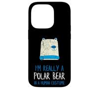 Ours Polaire Amusant avec Inscription « I'm Really a Polar Bear » Coque pour iPhone 14 Pro