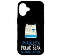 Ours Polaire Amusant avec Inscription « I'm Really a Polar Bear » Coque pour iPhone 16