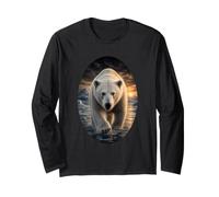 Ours Polaire Arctic Wildlife Coucher de Soleil Nature Amant d'ours Polaire Manche Longue