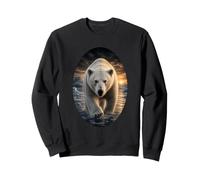 Ours Polaire Arctic Wildlife Coucher de Soleil Nature Amant d'ours Polaire Sweatshirt