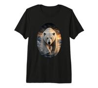 Ours Polaire Arctic Wildlife Coucher de Soleil Nature Amant d'ours Polaire T-Shirt Haut de Gamme