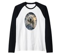 Ours Polaire - Art de la Faune majestueuse - Arctique - Nature Graphique Manche Raglan