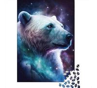 Ours Polaire Cosmique 1000 Pièce Carton Extra Épais Puzzle Classique Collecteurs Impossible Difficile Défi du Jeu Éducatif 52x38cm/1000pcs