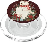 Ours Polaire de Noël pour Future Maman Enceinte Hiver PopSockets PopGrip pour MagSafe