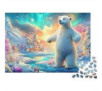 Ours Polaire Debout par Fairy Castle Puzzle De 1000 Pièces Polar Bear Pattern Idéal pour Le Cadeau d'anniversaire Et De Vacances 38x26cm/1000pcs
