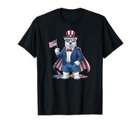 Ours Polaire drôle Drapeau américain USA Memorial Day 4 Juillet T-Shirt