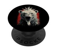 Ours Polaire drôle PopSockets PopGrip Adhésif