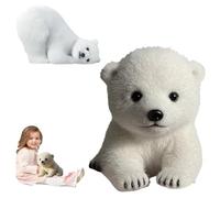 Ours Polaire en Peluche réaliste et animé, Animal en Peluche réaliste et Mobile, Jouet interactif Ultra Doux pour Enfants avec Un Design câlin