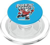 Ours Polaire Jouant au Hockey, Jeu de Mots, Puckin' Cold PopSockets PopGrip pour MagSafe