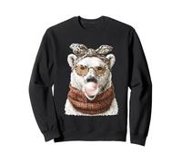 Ours Polaire Mignon avec Chewing-Gum Douillet en Forme d'animal d'automne Coquette Sweatshirt