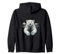 Ours Polaire nageant scène océan Sweat à Capuche